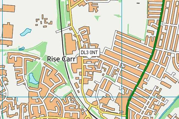 DL3 0NT map - OS VectorMap District (Ordnance Survey)