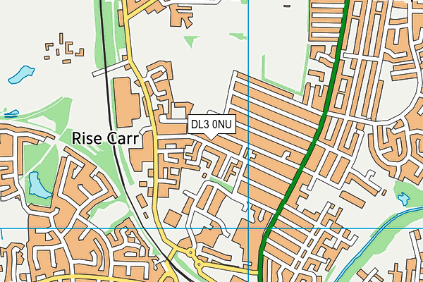 DL3 0NU map - OS VectorMap District (Ordnance Survey)