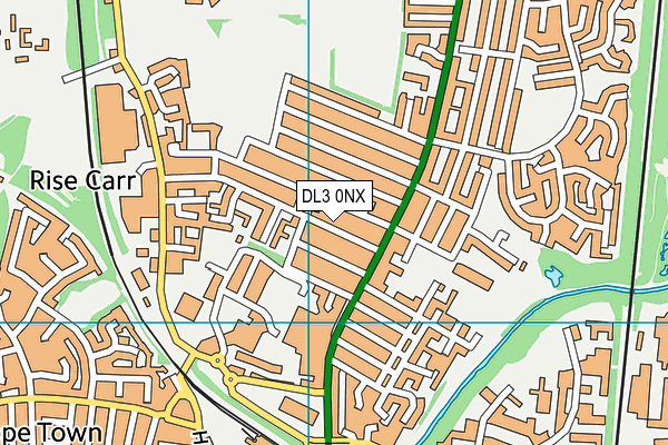 DL3 0NX map - OS VectorMap District (Ordnance Survey)