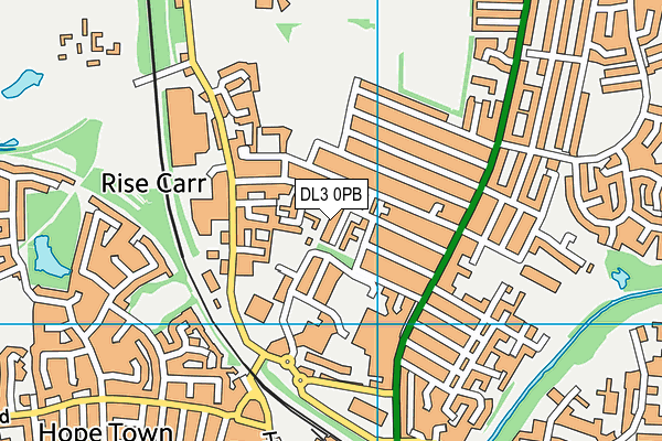 DL3 0PB map - OS VectorMap District (Ordnance Survey)