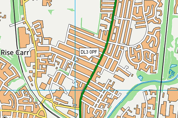 DL3 0PF map - OS VectorMap District (Ordnance Survey)