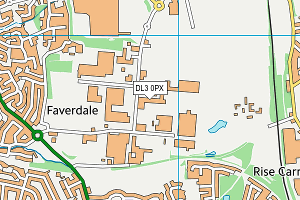 Keep Fit Darlington map (DL3 0PX) - OS VectorMap District (Ordnance Survey)