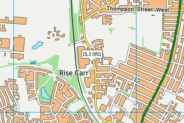 DL3 0RG map - OS VectorMap District (Ordnance Survey)