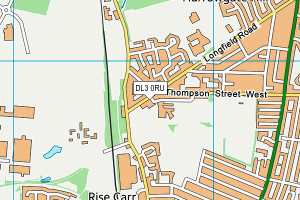 DL3 0RU map - OS VectorMap District (Ordnance Survey)