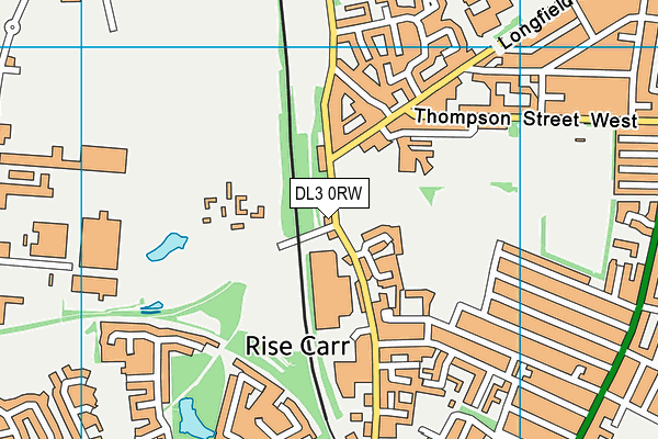 DL3 0RW map - OS VectorMap District (Ordnance Survey)