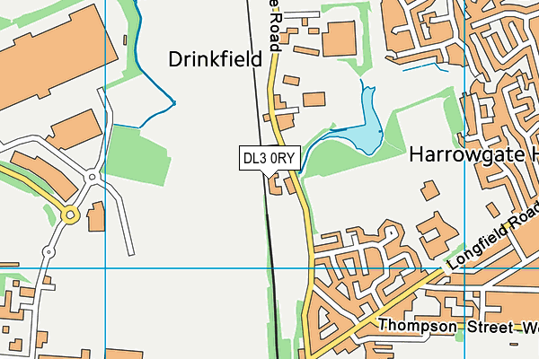 DL3 0RY map - OS VectorMap District (Ordnance Survey)