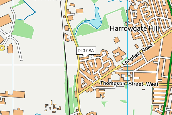 DL3 0SA map - OS VectorMap District (Ordnance Survey)