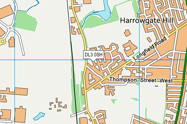 DL3 0SH map - OS VectorMap District (Ordnance Survey)