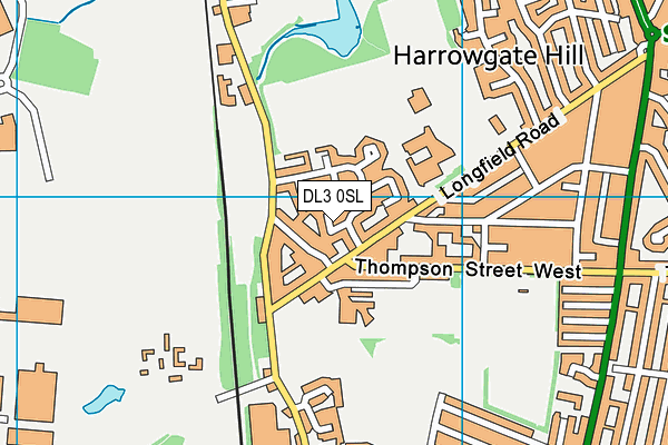DL3 0SL map - OS VectorMap District (Ordnance Survey)