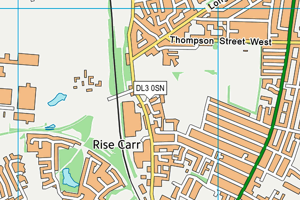 DL3 0SN map - OS VectorMap District (Ordnance Survey)