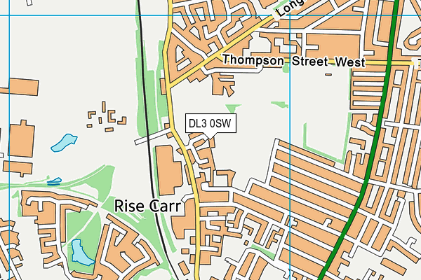 DL3 0SW map - OS VectorMap District (Ordnance Survey)