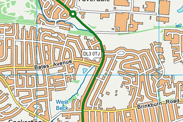 DL3 0TJ map - OS VectorMap District (Ordnance Survey)