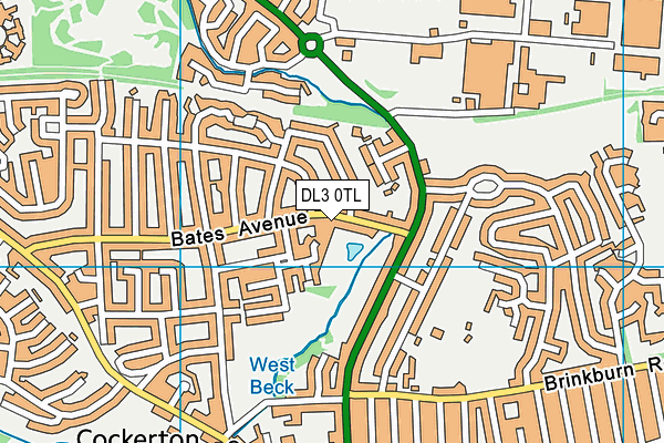 DL3 0TL map - OS VectorMap District (Ordnance Survey)