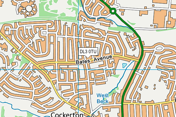 DL3 0TU map - OS VectorMap District (Ordnance Survey)