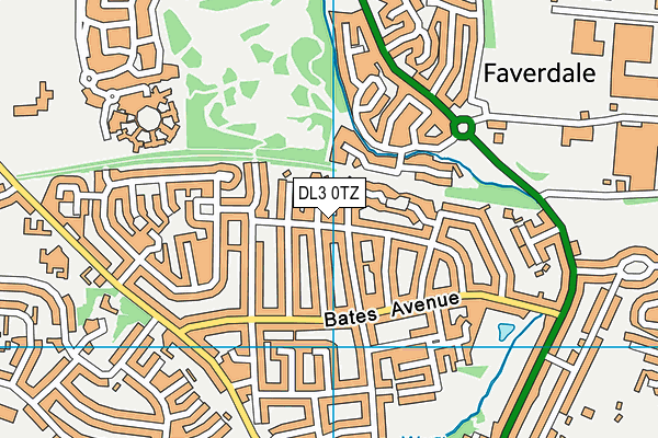 DL3 0TZ map - OS VectorMap District (Ordnance Survey)