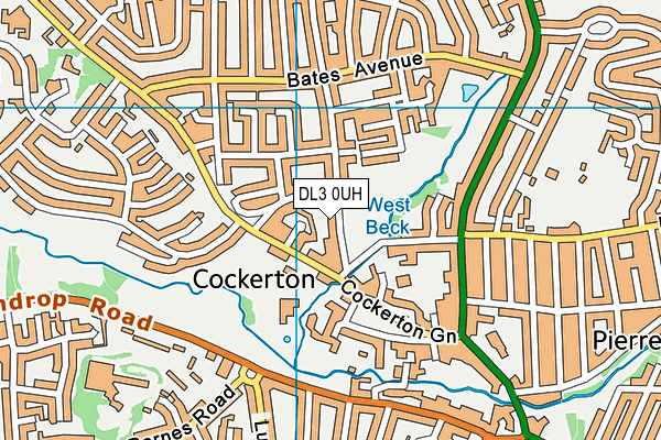 DL3 0UH map - OS VectorMap District (Ordnance Survey)