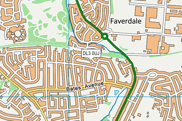 DL3 0UJ map - OS VectorMap District (Ordnance Survey)