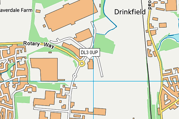 DL3 0UP map - OS VectorMap District (Ordnance Survey)