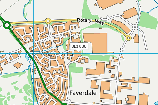 DL3 0UU map - OS VectorMap District (Ordnance Survey)