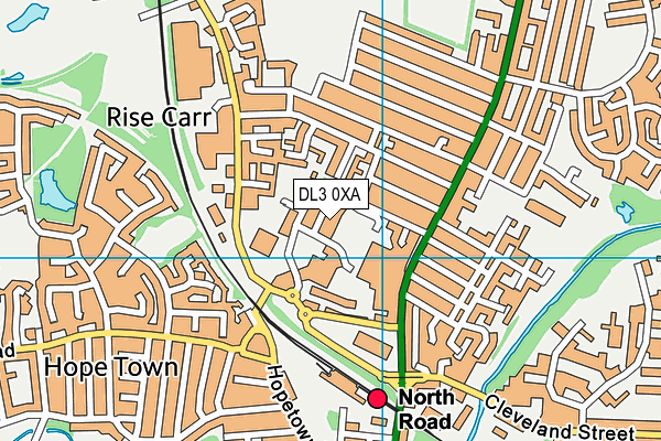 DL3 0XA map - OS VectorMap District (Ordnance Survey)