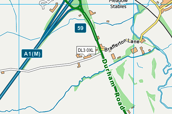 DL3 0XL map - OS VectorMap District (Ordnance Survey)