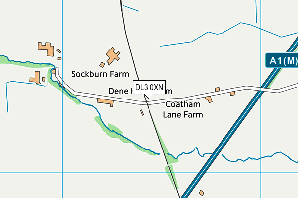 DL3 0XN map - OS VectorMap District (Ordnance Survey)