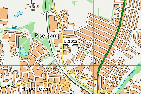 DL3 0XS map - OS VectorMap District (Ordnance Survey)