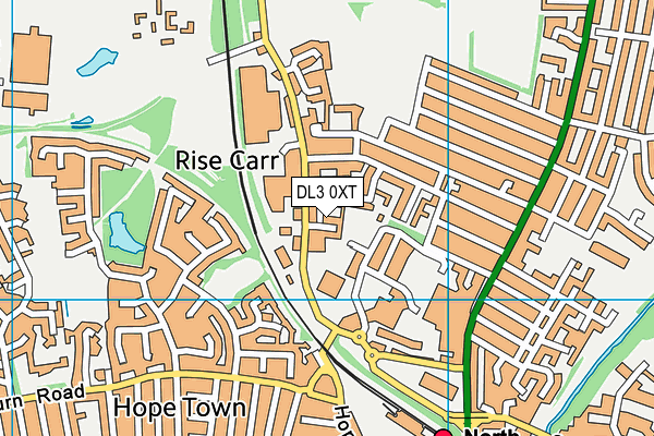 DL3 0XT map - OS VectorMap District (Ordnance Survey)