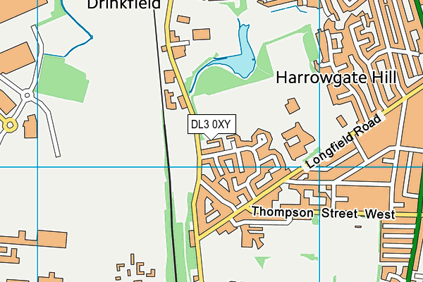 DL3 0XY map - OS VectorMap District (Ordnance Survey)