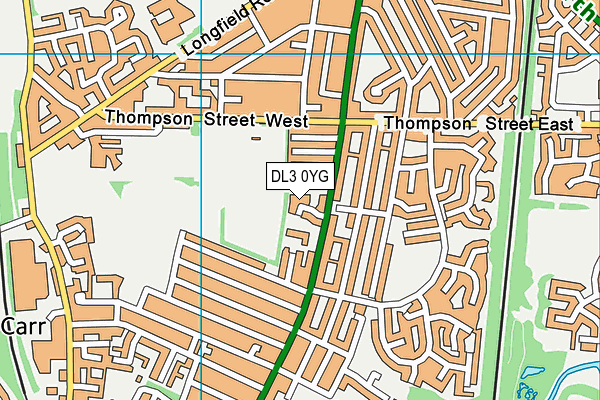 DL3 0YG map - OS VectorMap District (Ordnance Survey)