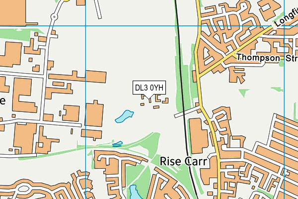 DL3 0YH map - OS VectorMap District (Ordnance Survey)