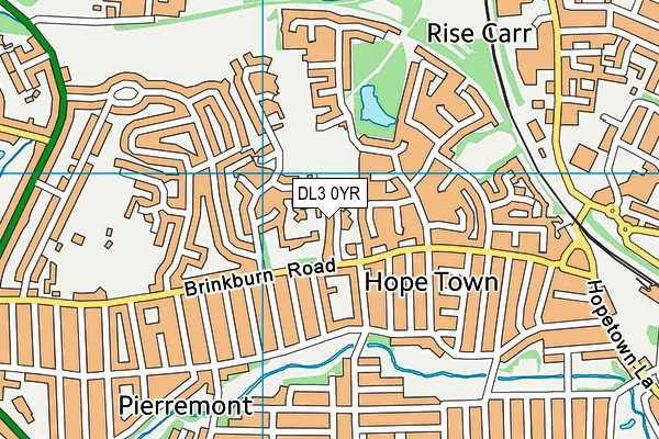 DL3 0YR map - OS VectorMap District (Ordnance Survey)