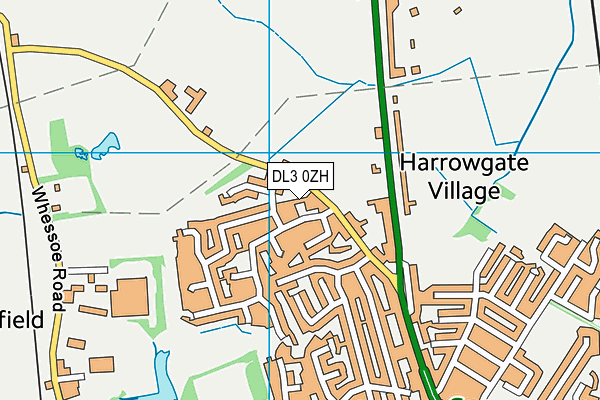 DL3 0ZH map - OS VectorMap District (Ordnance Survey)