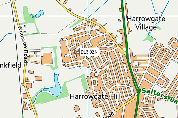 DL3 0ZN map - OS VectorMap District (Ordnance Survey)