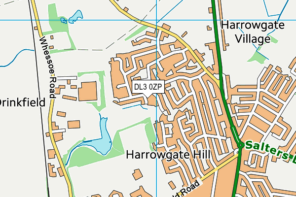 DL3 0ZP map - OS VectorMap District (Ordnance Survey)