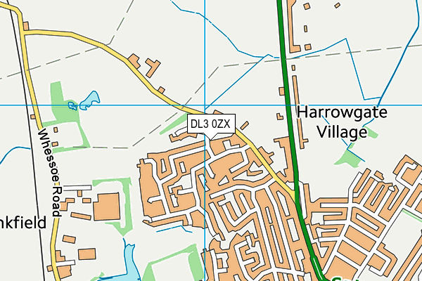DL3 0ZX map - OS VectorMap District (Ordnance Survey)