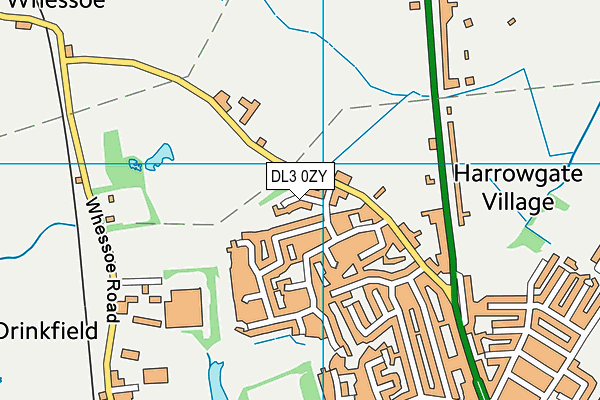 DL3 0ZY map - OS VectorMap District (Ordnance Survey)