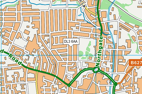 DL3 6AA map - OS VectorMap District (Ordnance Survey)