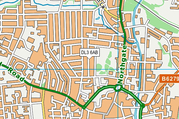 DL3 6AB map - OS VectorMap District (Ordnance Survey)