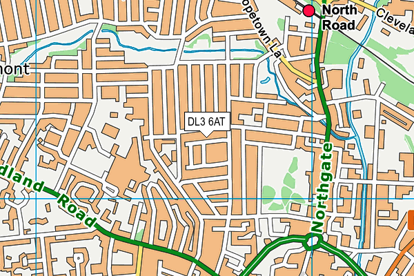 DL3 6AT map - OS VectorMap District (Ordnance Survey)