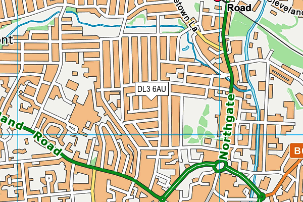 DL3 6AU map - OS VectorMap District (Ordnance Survey)