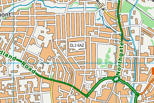 DL3 6AZ map - OS VectorMap District (Ordnance Survey)