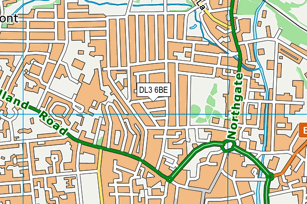 DL3 6BE map - OS VectorMap District (Ordnance Survey)