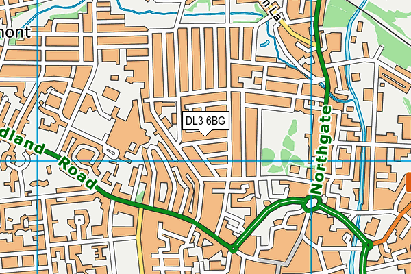DL3 6BG map - OS VectorMap District (Ordnance Survey)