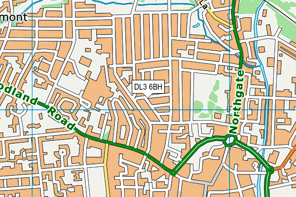 DL3 6BH map - OS VectorMap District (Ordnance Survey)