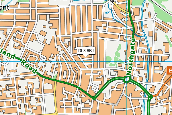 DL3 6BJ map - OS VectorMap District (Ordnance Survey)