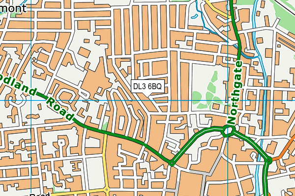 DL3 6BQ map - OS VectorMap District (Ordnance Survey)