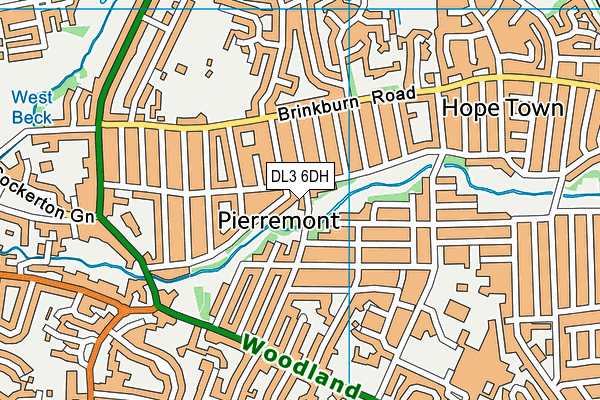 DL3 6DH map - OS VectorMap District (Ordnance Survey)