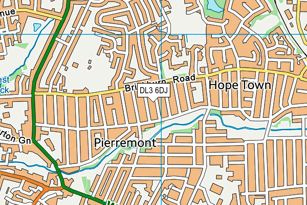 DL3 6DJ map - OS VectorMap District (Ordnance Survey)
