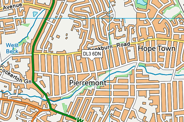 DL3 6DN map - OS VectorMap District (Ordnance Survey)